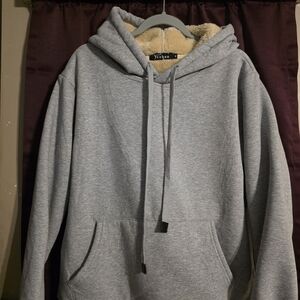 Yoctosun Gray Fleece-Lined Hoodie